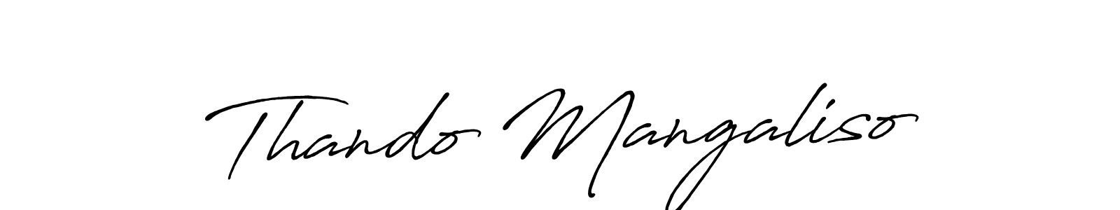 Similarly Antro_Vectra_Bolder is the best handwritten signature design. Signature creator online .You can use it as an online autograph creator for name Thando Mangaliso. Thando Mangaliso signature style 7 images and pictures png
