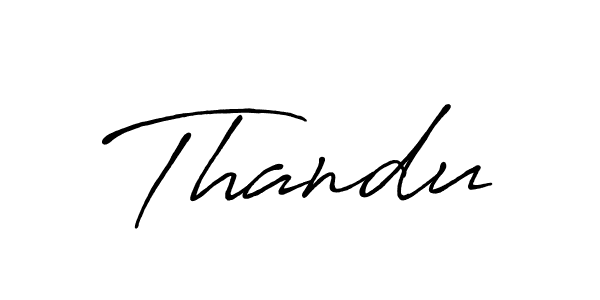Thandu stylish signature style. Best Handwritten Sign (Antro_Vectra_Bolder) for my name. Handwritten Signature Collection Ideas for my name Thandu. Thandu signature style 7 images and pictures png