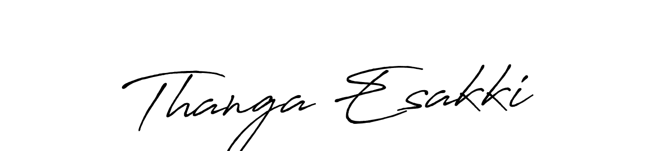 How to make Thanga Esakki signature? Antro_Vectra_Bolder is a professional autograph style. Create handwritten signature for Thanga Esakki name. Thanga Esakki signature style 7 images and pictures png