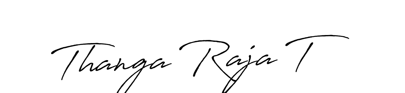 Use a signature maker to create a handwritten signature online. With this signature software, you can design (Antro_Vectra_Bolder) your own signature for name Thanga Raja T. Thanga Raja T signature style 7 images and pictures png