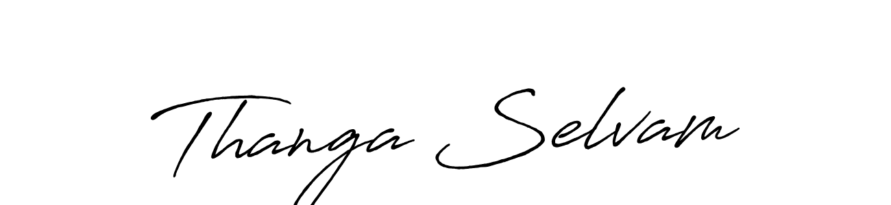 Thanga Selvam stylish signature style. Best Handwritten Sign (Antro_Vectra_Bolder) for my name. Handwritten Signature Collection Ideas for my name Thanga Selvam. Thanga Selvam signature style 7 images and pictures png