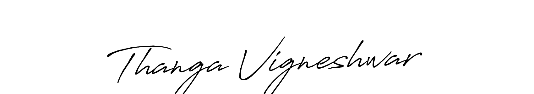 Antro_Vectra_Bolder is a professional signature style that is perfect for those who want to add a touch of class to their signature. It is also a great choice for those who want to make their signature more unique. Get Thanga Vigneshwar name to fancy signature for free. Thanga Vigneshwar signature style 7 images and pictures png