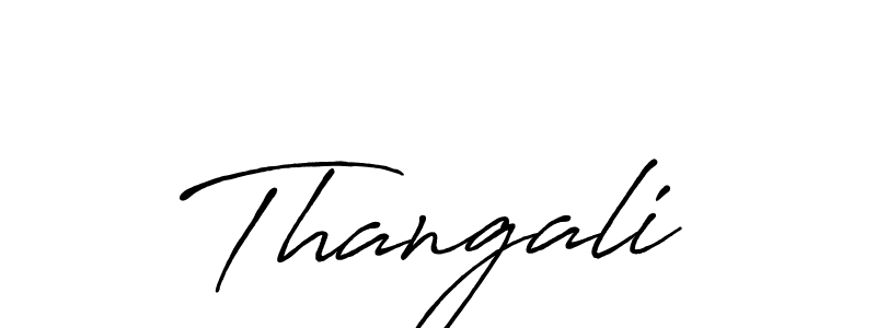 Make a beautiful signature design for name Thangali. With this signature (Antro_Vectra_Bolder) style, you can create a handwritten signature for free. Thangali signature style 7 images and pictures png