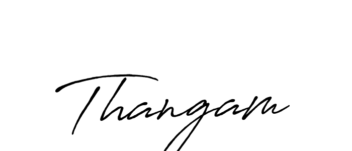 Thangam stylish signature style. Best Handwritten Sign (Antro_Vectra_Bolder) for my name. Handwritten Signature Collection Ideas for my name Thangam. Thangam signature style 7 images and pictures png