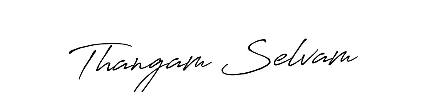 Use a signature maker to create a handwritten signature online. With this signature software, you can design (Antro_Vectra_Bolder) your own signature for name Thangam Selvam. Thangam Selvam signature style 7 images and pictures png