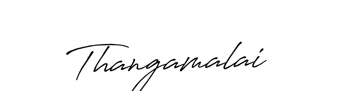 Use a signature maker to create a handwritten signature online. With this signature software, you can design (Antro_Vectra_Bolder) your own signature for name Thangamalai. Thangamalai signature style 7 images and pictures png