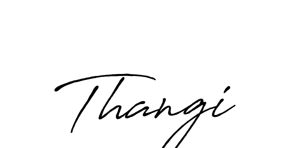 Make a beautiful signature design for name Thangi. With this signature (Antro_Vectra_Bolder) style, you can create a handwritten signature for free. Thangi signature style 7 images and pictures png