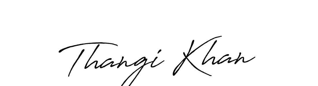 How to make Thangi Khan name signature. Use Antro_Vectra_Bolder style for creating short signs online. This is the latest handwritten sign. Thangi Khan signature style 7 images and pictures png