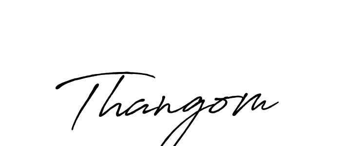 How to make Thangom signature? Antro_Vectra_Bolder is a professional autograph style. Create handwritten signature for Thangom name. Thangom signature style 7 images and pictures png
