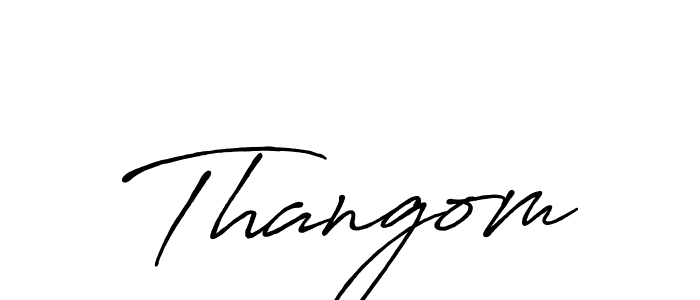 How to make Thangom signature? Antro_Vectra_Bolder is a professional autograph style. Create handwritten signature for Thangom name. Thangom signature style 7 images and pictures png