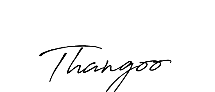 Also we have Thangoo name is the best signature style. Create professional handwritten signature collection using Antro_Vectra_Bolder autograph style. Thangoo signature style 7 images and pictures png