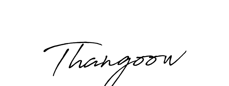 You should practise on your own different ways (Antro_Vectra_Bolder) to write your name (Thangoow) in signature. don't let someone else do it for you. Thangoow signature style 7 images and pictures png