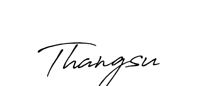 How to make Thangsu name signature. Use Antro_Vectra_Bolder style for creating short signs online. This is the latest handwritten sign. Thangsu signature style 7 images and pictures png