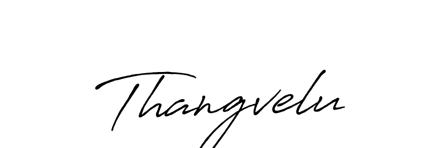 Make a beautiful signature design for name Thangvelu. With this signature (Antro_Vectra_Bolder) style, you can create a handwritten signature for free. Thangvelu signature style 7 images and pictures png