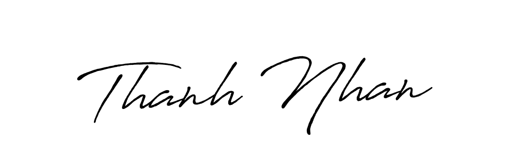 Make a beautiful signature design for name Thanh Nhan. With this signature (Antro_Vectra_Bolder) style, you can create a handwritten signature for free. Thanh Nhan signature style 7 images and pictures png