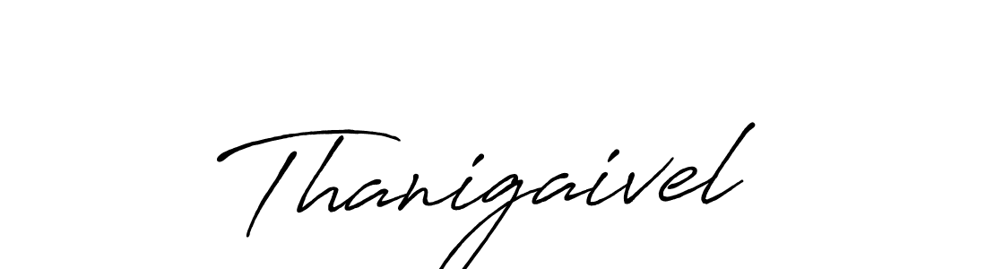 How to make Thanigaivel signature? Antro_Vectra_Bolder is a professional autograph style. Create handwritten signature for Thanigaivel name. Thanigaivel signature style 7 images and pictures png