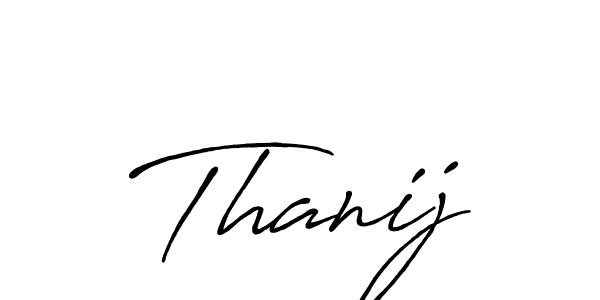 The best way (Antro_Vectra_Bolder) to make a short signature is to pick only two or three words in your name. The name Thanij include a total of six letters. For converting this name. Thanij signature style 7 images and pictures png