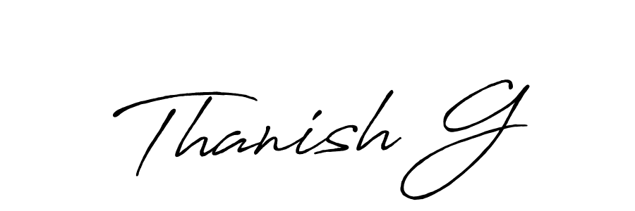 The best way (Antro_Vectra_Bolder) to make a short signature is to pick only two or three words in your name. The name Thanish G include a total of six letters. For converting this name. Thanish G signature style 7 images and pictures png