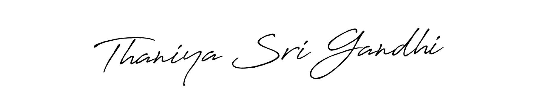 Also You can easily find your signature by using the search form. We will create Thaniya Sri Gandhi name handwritten signature images for you free of cost using Antro_Vectra_Bolder sign style. Thaniya Sri Gandhi signature style 7 images and pictures png