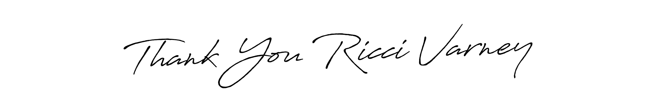 How to make Thank You Ricci Varney name signature. Use Antro_Vectra_Bolder style for creating short signs online. This is the latest handwritten sign. Thank You Ricci Varney signature style 7 images and pictures png