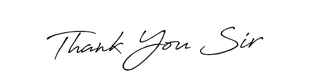 The best way (Antro_Vectra_Bolder) to make a short signature is to pick only two or three words in your name. The name Thank You Sir include a total of six letters. For converting this name. Thank You Sir signature style 7 images and pictures png