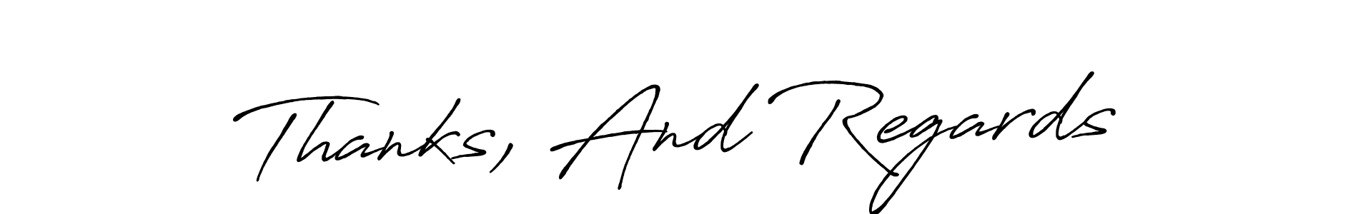 Similarly Antro_Vectra_Bolder is the best handwritten signature design. Signature creator online .You can use it as an online autograph creator for name Thanks, And Regards. Thanks, And Regards signature style 7 images and pictures png