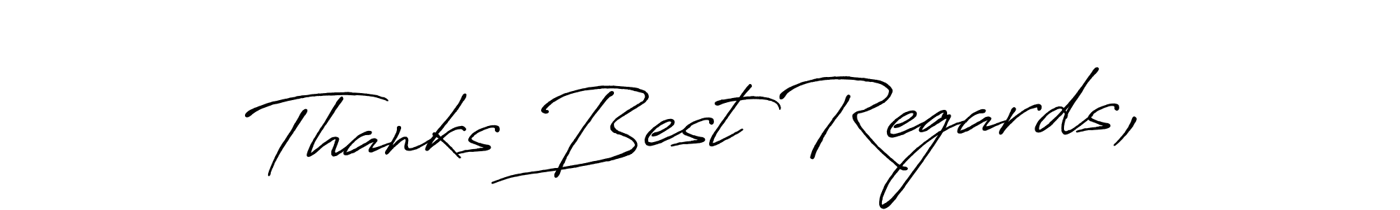 Design your own signature with our free online signature maker. With this signature software, you can create a handwritten (Antro_Vectra_Bolder) signature for name Thanks Best Regards,. Thanks Best Regards, signature style 7 images and pictures png