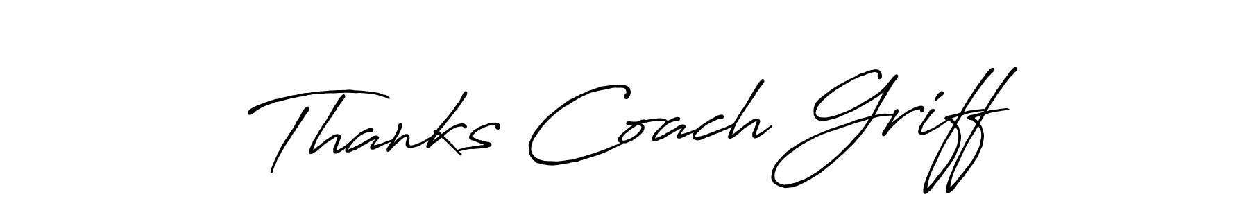 Make a beautiful signature design for name Thanks Coach Griff. Use this online signature maker to create a handwritten signature for free. Thanks Coach Griff signature style 7 images and pictures png