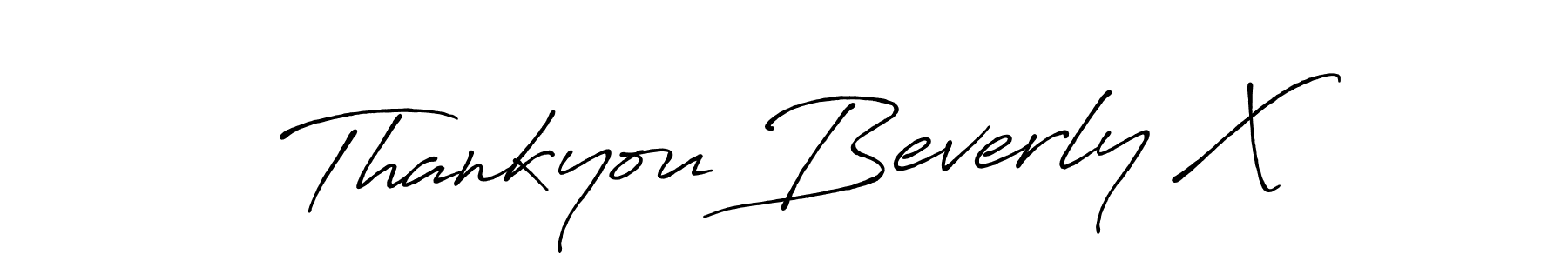 Antro_Vectra_Bolder is a professional signature style that is perfect for those who want to add a touch of class to their signature. It is also a great choice for those who want to make their signature more unique. Get Thankyou Beverly X name to fancy signature for free. Thankyou Beverly X signature style 7 images and pictures png