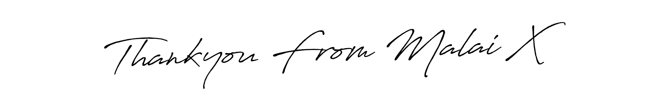How to make Thankyou From Malai X signature? Antro_Vectra_Bolder is a professional autograph style. Create handwritten signature for Thankyou From Malai X name. Thankyou From Malai X signature style 7 images and pictures png