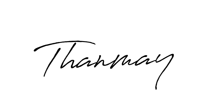 Make a beautiful signature design for name Thanmay. With this signature (Antro_Vectra_Bolder) style, you can create a handwritten signature for free. Thanmay signature style 7 images and pictures png