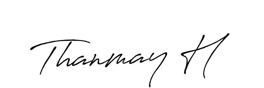 You can use this online signature creator to create a handwritten signature for the name Thanmay H. This is the best online autograph maker. Thanmay H signature style 7 images and pictures png