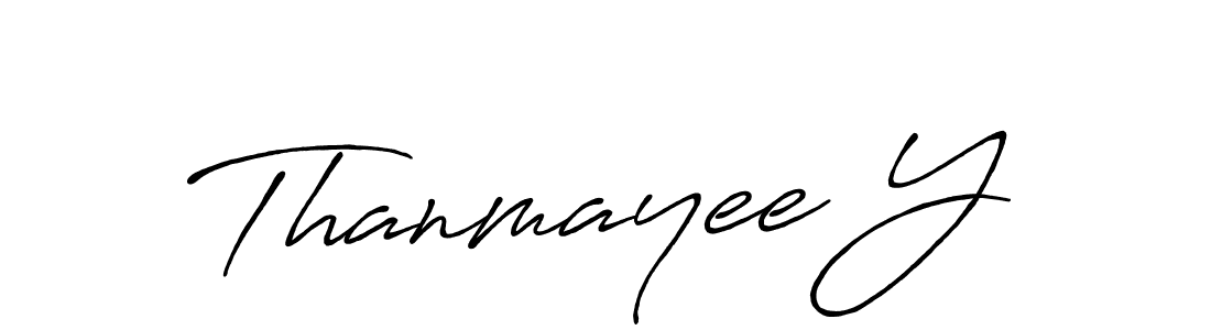 Also we have Thanmayee Y name is the best signature style. Create professional handwritten signature collection using Antro_Vectra_Bolder autograph style. Thanmayee Y signature style 7 images and pictures png