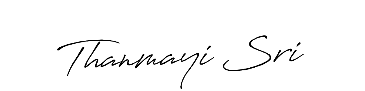 This is the best signature style for the Thanmayi Sri name. Also you like these signature font (Antro_Vectra_Bolder). Mix name signature. Thanmayi Sri signature style 7 images and pictures png