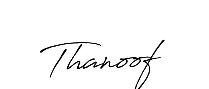 How to make Thanoof signature? Antro_Vectra_Bolder is a professional autograph style. Create handwritten signature for Thanoof name. Thanoof signature style 7 images and pictures png