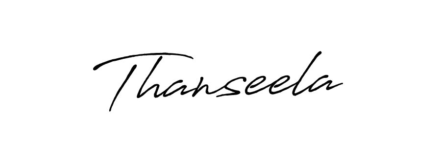 Make a beautiful signature design for name Thanseela. With this signature (Antro_Vectra_Bolder) style, you can create a handwritten signature for free. Thanseela signature style 7 images and pictures png