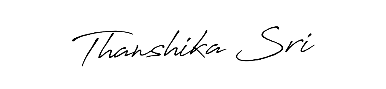 How to make Thanshika Sri signature? Antro_Vectra_Bolder is a professional autograph style. Create handwritten signature for Thanshika Sri name. Thanshika Sri signature style 7 images and pictures png