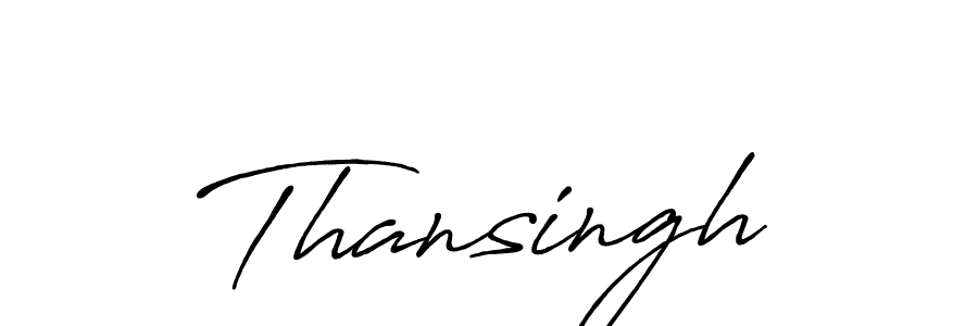 How to make Thansingh name signature. Use Antro_Vectra_Bolder style for creating short signs online. This is the latest handwritten sign. Thansingh signature style 7 images and pictures png