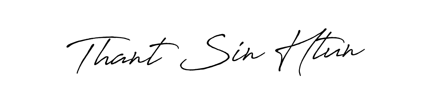 Make a beautiful signature design for name Thant Sin Htun. Use this online signature maker to create a handwritten signature for free. Thant Sin Htun signature style 7 images and pictures png