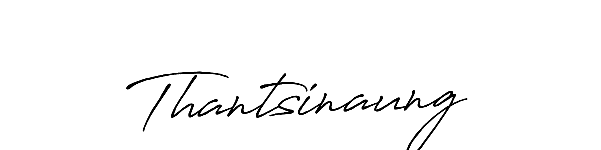 Make a beautiful signature design for name Thantsinaung. With this signature (Antro_Vectra_Bolder) style, you can create a handwritten signature for free. Thantsinaung signature style 7 images and pictures png