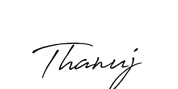 Thanuj stylish signature style. Best Handwritten Sign (Antro_Vectra_Bolder) for my name. Handwritten Signature Collection Ideas for my name Thanuj. Thanuj signature style 7 images and pictures png