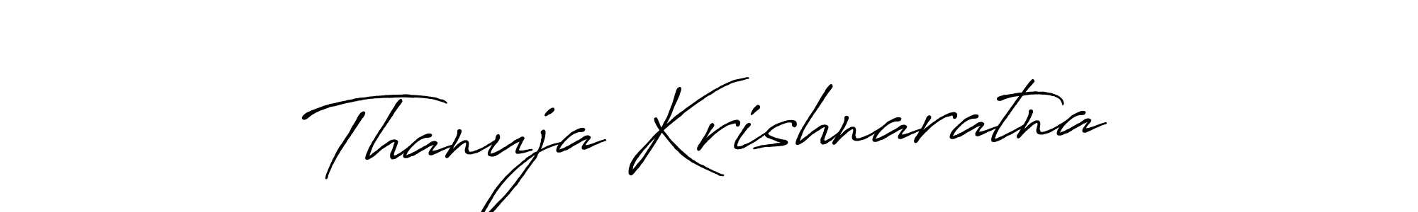 This is the best signature style for the Thanuja Krishnaratna name. Also you like these signature font (Antro_Vectra_Bolder). Mix name signature. Thanuja Krishnaratna signature style 7 images and pictures png