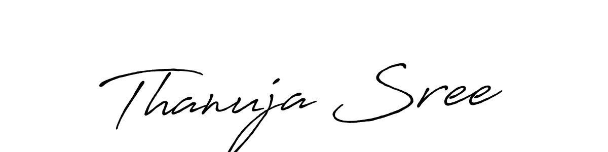 You can use this online signature creator to create a handwritten signature for the name Thanuja Sree. This is the best online autograph maker. Thanuja Sree signature style 7 images and pictures png