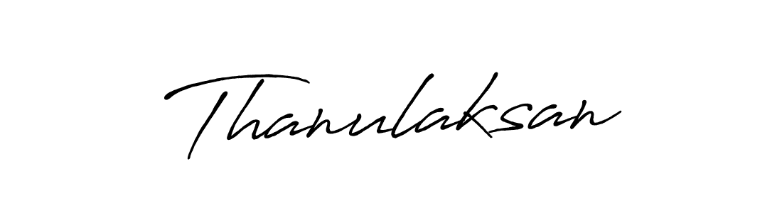 Make a beautiful signature design for name Thanulaksan. With this signature (Antro_Vectra_Bolder) style, you can create a handwritten signature for free. Thanulaksan signature style 7 images and pictures png