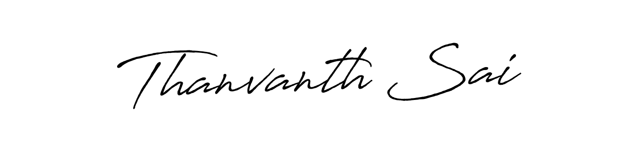 Also You can easily find your signature by using the search form. We will create Thanvanth Sai name handwritten signature images for you free of cost using Antro_Vectra_Bolder sign style. Thanvanth Sai signature style 7 images and pictures png