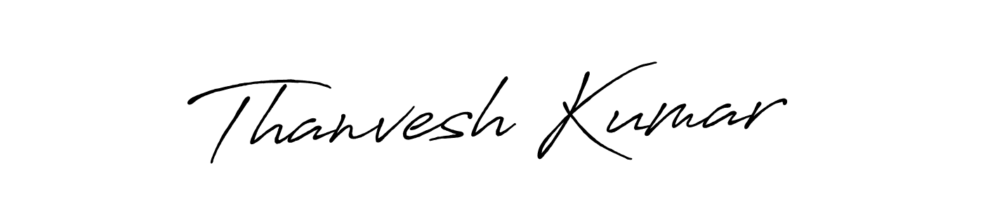 Thanvesh Kumar stylish signature style. Best Handwritten Sign (Antro_Vectra_Bolder) for my name. Handwritten Signature Collection Ideas for my name Thanvesh Kumar. Thanvesh Kumar signature style 7 images and pictures png