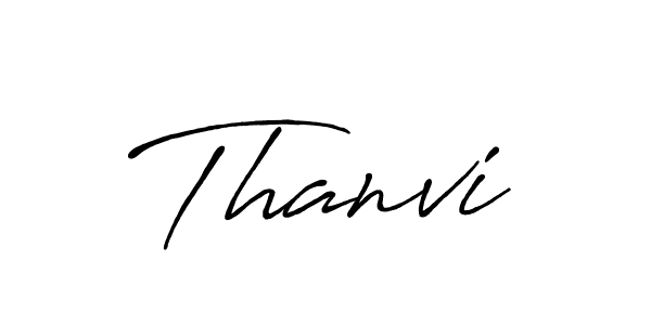 Design your own signature with our free online signature maker. With this signature software, you can create a handwritten (Antro_Vectra_Bolder) signature for name Thanvi. Thanvi signature style 7 images and pictures png