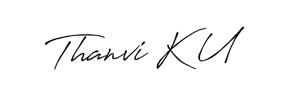 Antro_Vectra_Bolder is a professional signature style that is perfect for those who want to add a touch of class to their signature. It is also a great choice for those who want to make their signature more unique. Get Thanvi K U name to fancy signature for free. Thanvi K U signature style 7 images and pictures png