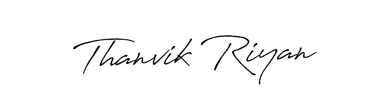 You can use this online signature creator to create a handwritten signature for the name Thanvik Riyan. This is the best online autograph maker. Thanvik Riyan signature style 7 images and pictures png