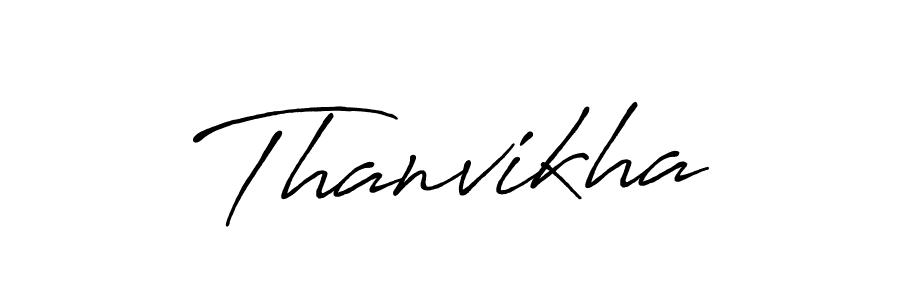 How to make Thanvikha signature? Antro_Vectra_Bolder is a professional autograph style. Create handwritten signature for Thanvikha name. Thanvikha signature style 7 images and pictures png